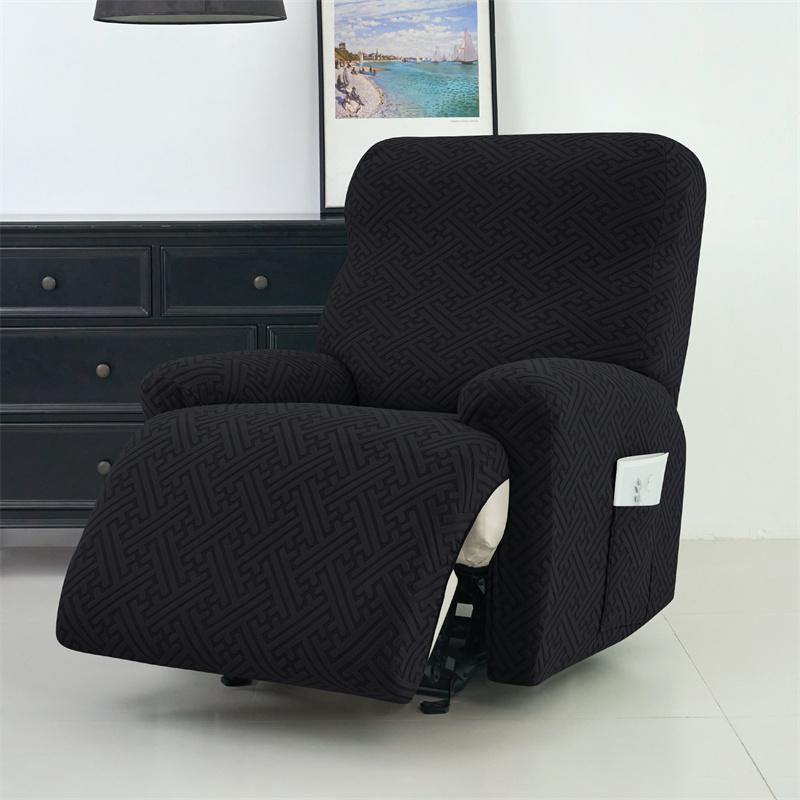 

4 шт./компл. Жаккардовый чехол для дивана-реклайнера Современные чехлы для стульев-образцов Эластичные чехлы на диван Пылезащитные чехлы для кресел Декор