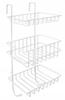 White Wire Shower Shelf, Three Levels, Hanging