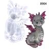 Cute Flying Dragon Snake Epoxy Mold Wall Home Decoration for Desktop Ornaments Flower Snake Flying Dragon Mold Molds DIY Craft
