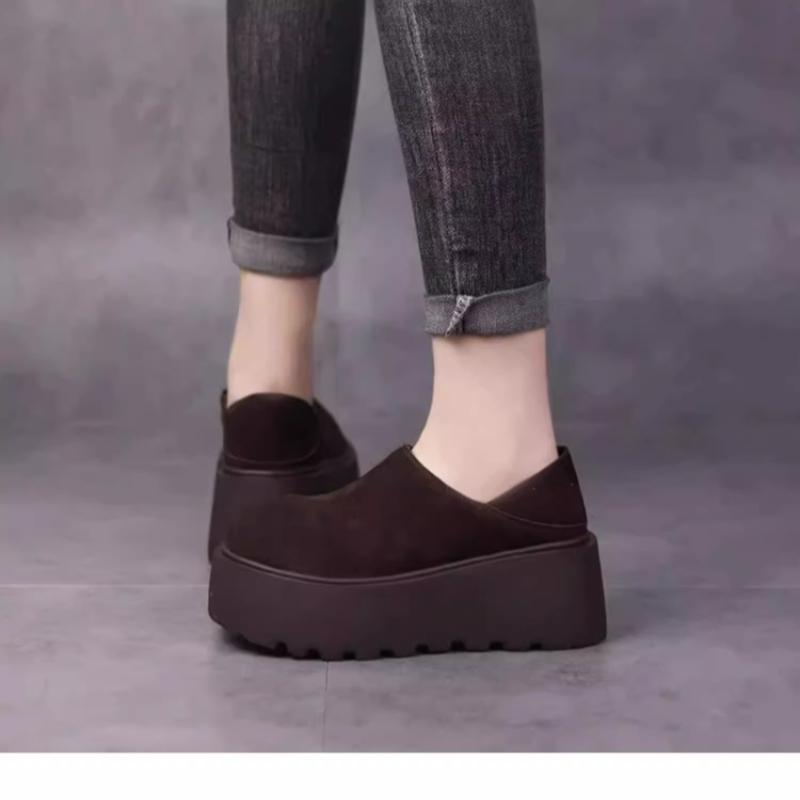 Fashion Winter Women Baotou Outdoor Fashion Ankle Shoes New 2024 Trend Walking Warm Cozy Designer Platform Slippers Slides Women