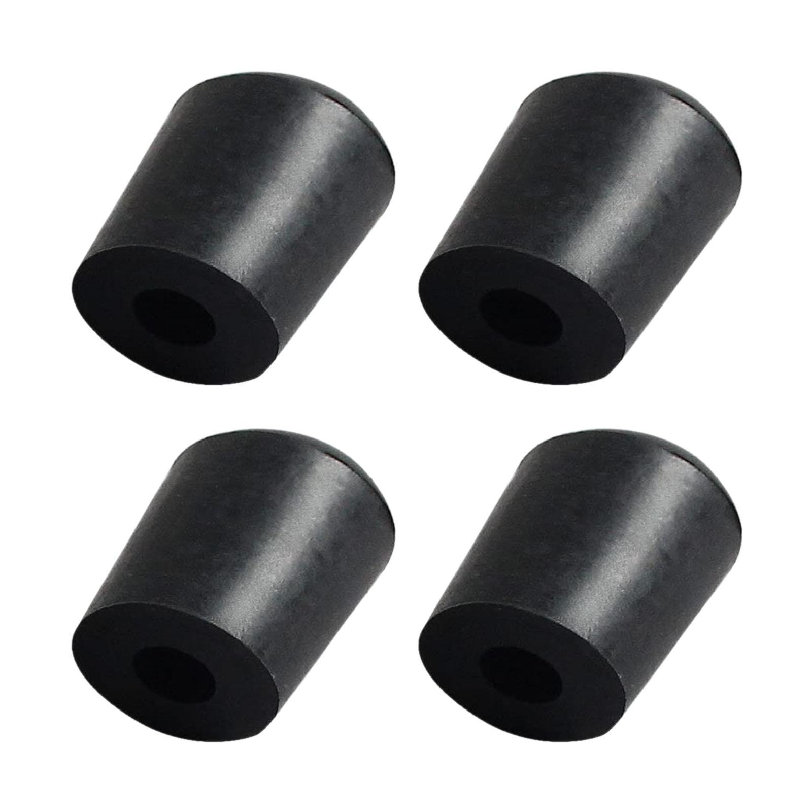 

4 Pieces Cello Endpin Tips Rubber Stoppers Instrument Accessories Non Scratches Lightweight Portable End Pin Cover Non Slip чорний