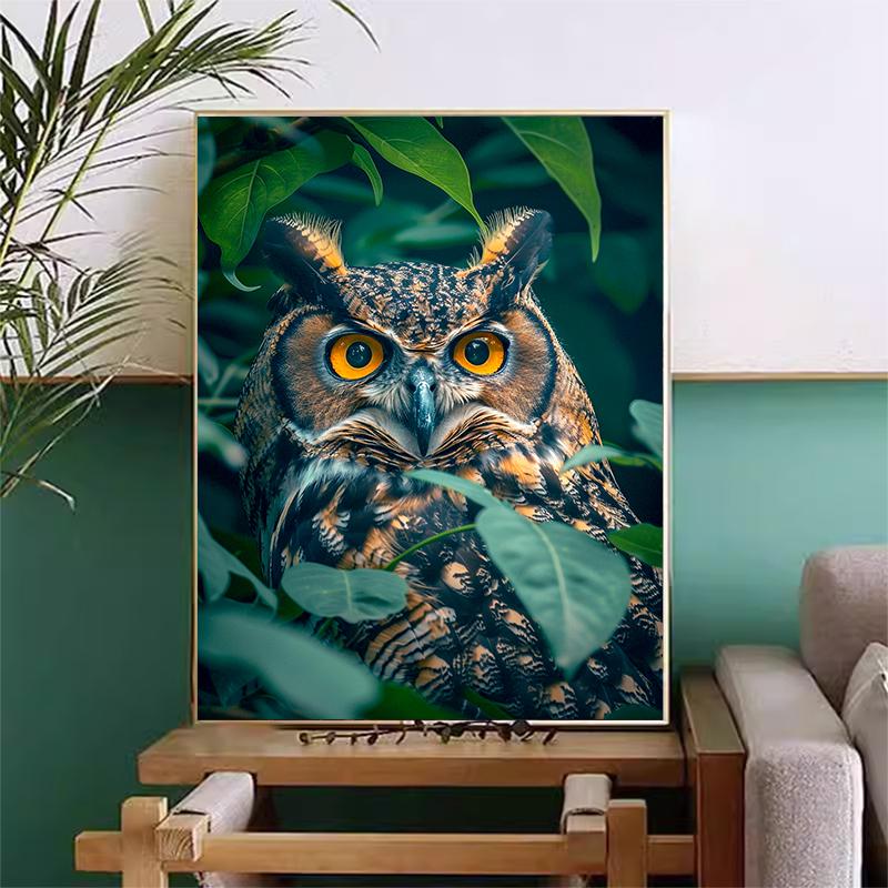 5d DIY Diamond Painting Cross Stitch Cute Animal Owl Diamond Embroidery Mosaic Full Round Drill Home Decor