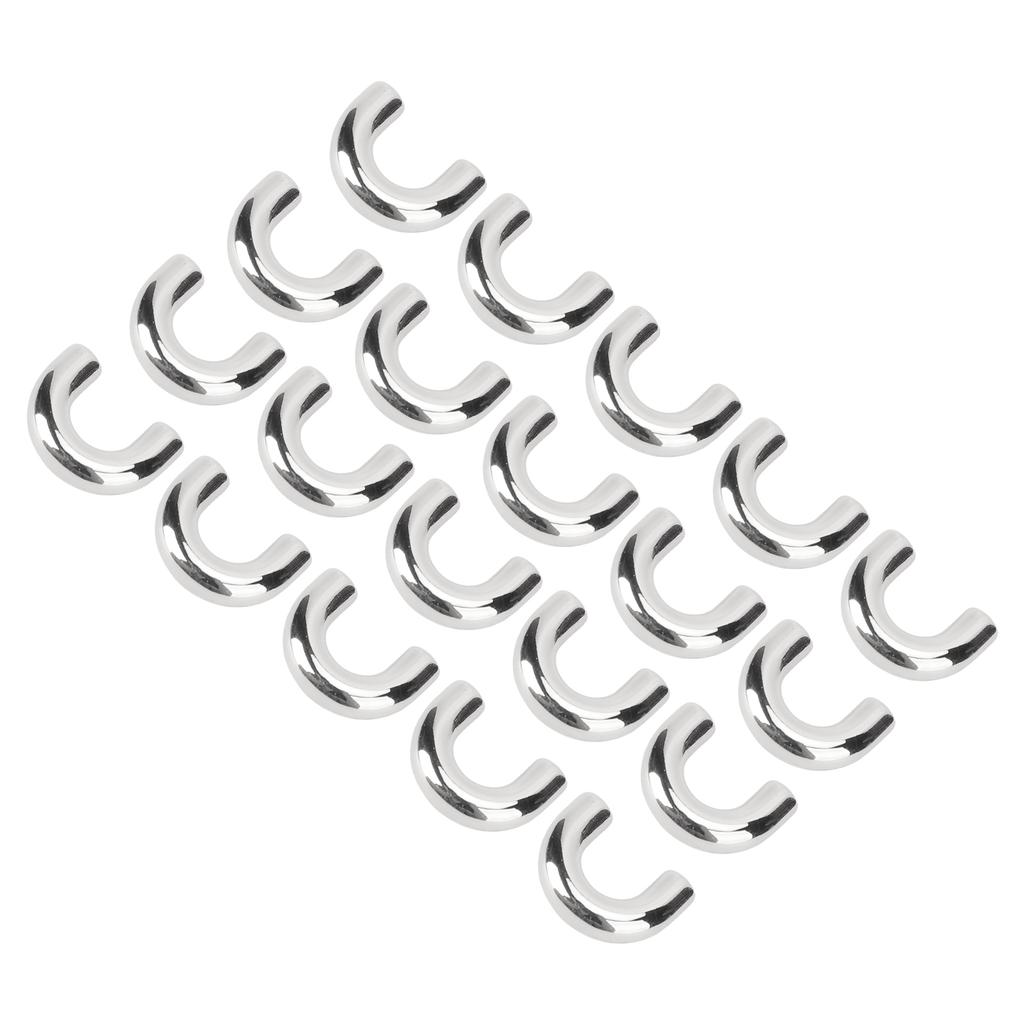 20 Sets D Steckverschluss Zinklegierung Galvanisiert Bogenbrücke D Schnalle und Eisenschrauben für Handtasche Geldbörse