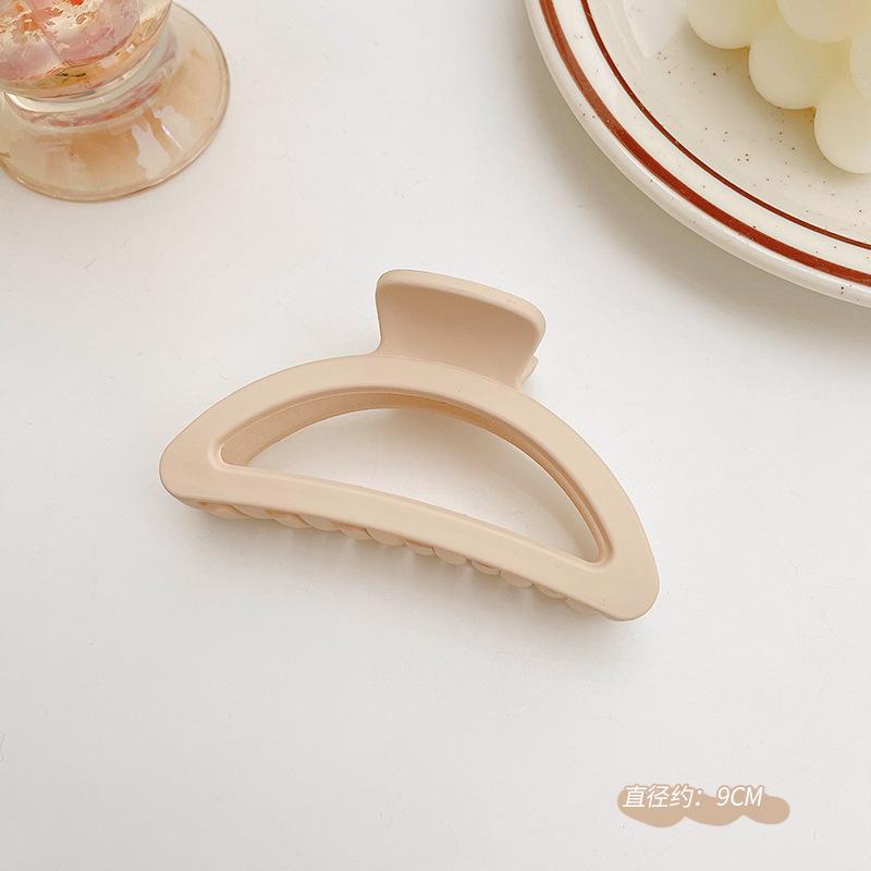 New Women Elegant Brown Beige Flower Geometric Hair Claw Clips Lady Plastic Hairpins Crab Hair Clips Fashion Hair Accessories