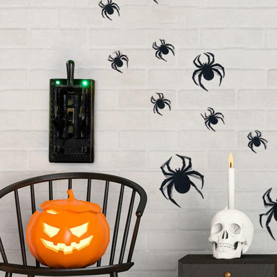 Terror-Switch Light Switch Cover Jump Scare Prank Decor for Halloween Screaming Sound Eerie Green Glow Spooky Haunted House Accessory