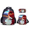 Ninja Kidz Dreiteiliges Schulset, Schultasche Satchel Federmäppchen Aufbewahrungskombination für Jungen und Mädchen