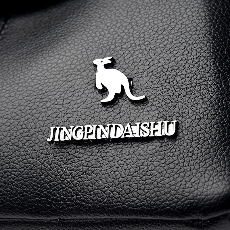 Middle-Aged Mother Bag Multi-Layer Women's Bag PU Shoulder Bag Large Capacity Lightweight Crossbody Bag