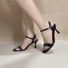 Fashion 2025 New Summer Women Sandals Sexy Open Toe Ankle Straps Party Shoes Heels Pumps Fashion Shoes Woman