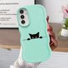 Hülle für Samsung Galaxy A16 A11 A52 A15 A14 A12 A21s A13 Weiche Handyhülle A05 A53 A33 A06 A04 A03 A23 A22 Süße Linie Katze