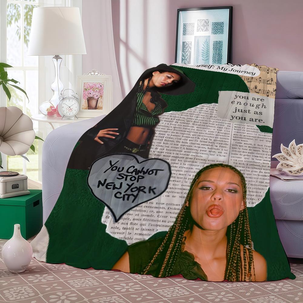 A-Alicia Keys Singer Blanket Warm And Soft Suitable For Bedroom Living Room Sofa Bed Office Travel Camping