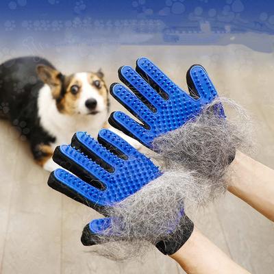 2 pezzi/1 paio di guanti per toelettatura per animali domestici TPE per cani e gatti, spazzola per rimuovere i peli, guanti per cani, prodotti per la pulizia del bagno, pettini per massaggi per animali