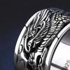 Originelles Design Thailändischer Geschnitzter Drachen Herrenring Retro Dominant Drehbar Business-Stil Leichter Luxusschmuck