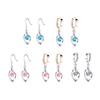 Fashionable Women's Ear Jewellery Delicate Silver Earrings with Zirconia Elegant Ear Hook Perfect for Any Occasion