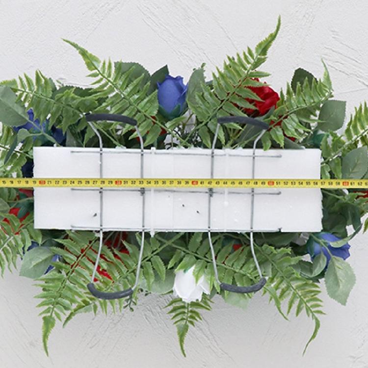 Memorial Grave Flower Saddles for Tombstone Artificial Cemetery Flower Bouquets with Vase for Graveyard Decoration