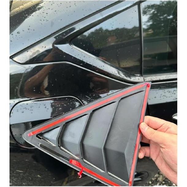 2PCS Car Rear Window Shutter Cover Trim Compatible For Cadillac CT5 Louver Side Vent Accessories(Gloss Black)