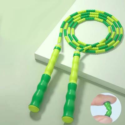 Yousheng Pärlhopprep Ergonomiskt Bekvämt Grepp Justerbar Flexibilitet Träning PVC Fysisk Testning Träning Hopprep för Sport