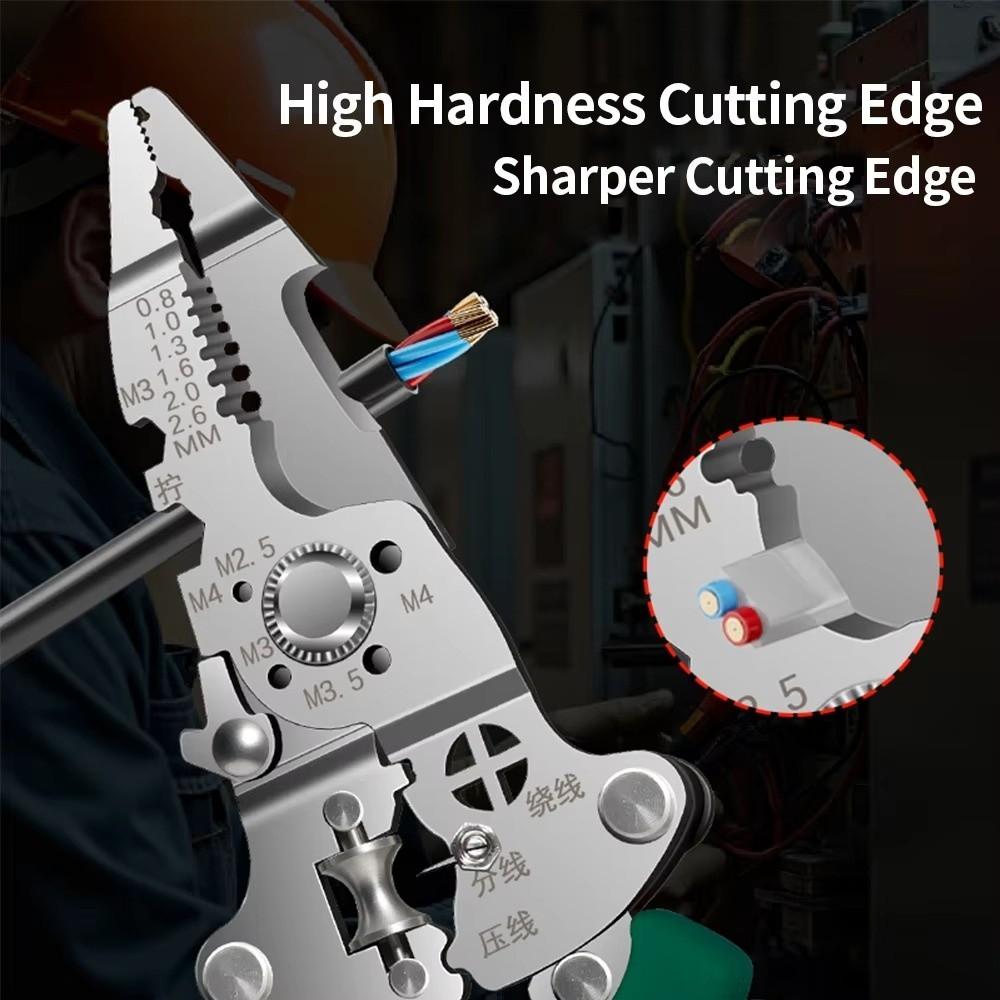 Foldable Multifunctional Stripping Pliers 18 IN 1 Electrician Crimping Pliers Voltage Detection