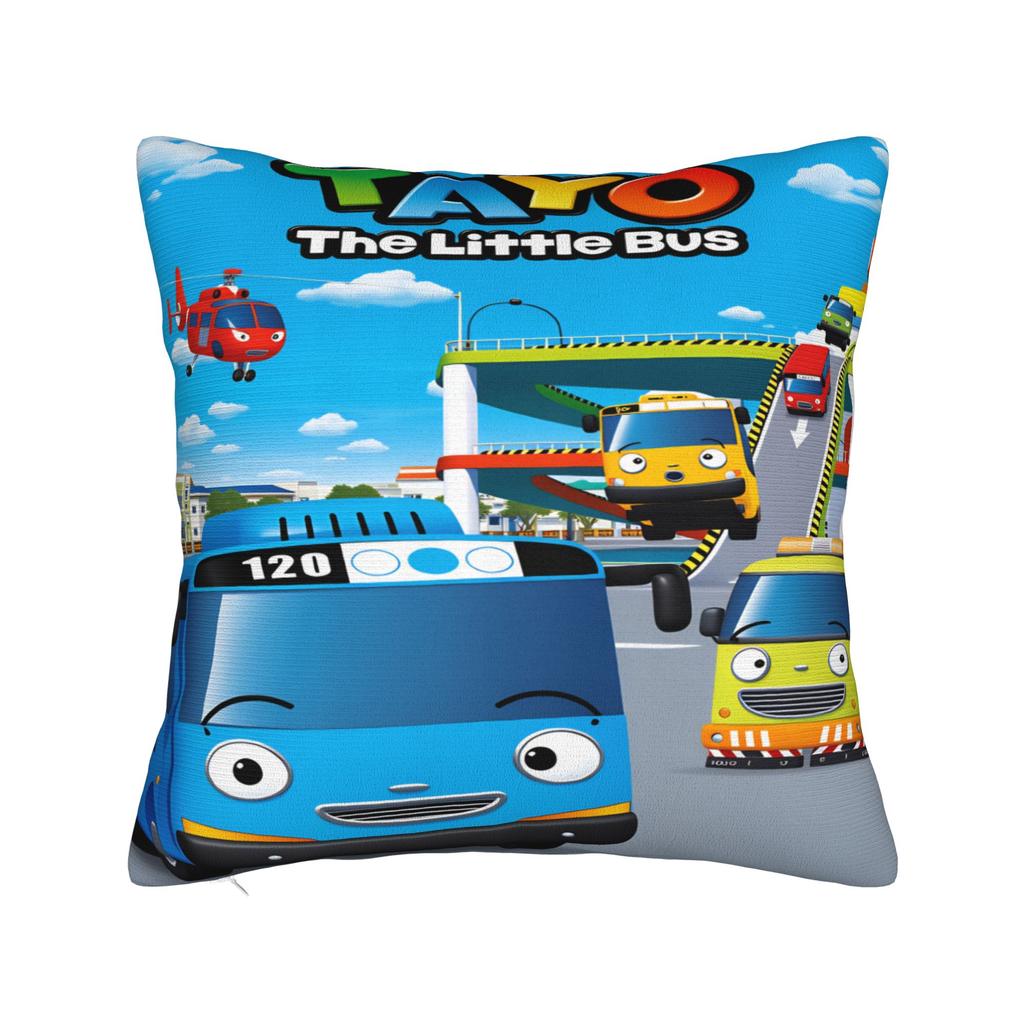 Pillow Case Tayo The Little Bus Print  Pillow Cover For Office Car Home Decor Kawaii Pillowcases