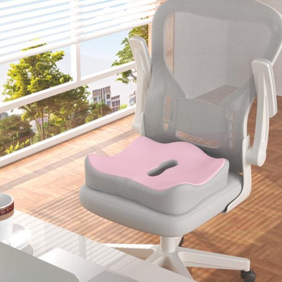 Ergonomic Seat Cushion Long Hours Sitting Memory Foam Butt Cushion Sciatica Relief Cushion for Tailbone Back Pain Relief Office Workers Car Drivers