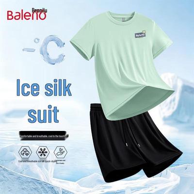 Baleno Men's Ice Silk Mesh Summer Two-Piece Set