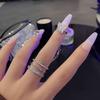 Cold Wind Fashion High-End Double Butterfly One-Piece Ring Women'S Niche Design Sense Integrated Light Luxury Butterfly Double Ring