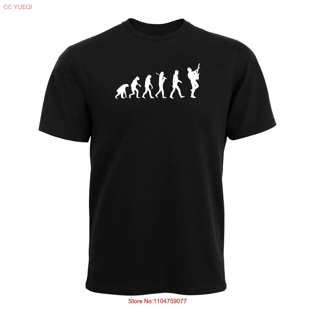 Guitarist Evolution Guitar Player Mens Cotton T Shirt vintage Washed Slightly Stylish Unisex Casual Top For Everyday Wear