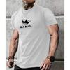 Fashion T-Shirts for Men 3d Letter King Printed Men'S Clothing Casual Short Sleeved Street Harajuku Tops Loose T Shirt