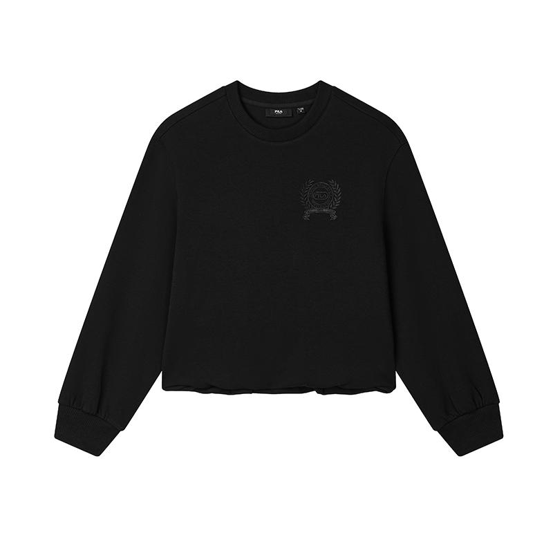 

Fila Серия Milano Повседневный трикотажный пуловер-свитшот Женские свитшоты Черный F11W515201FBK S