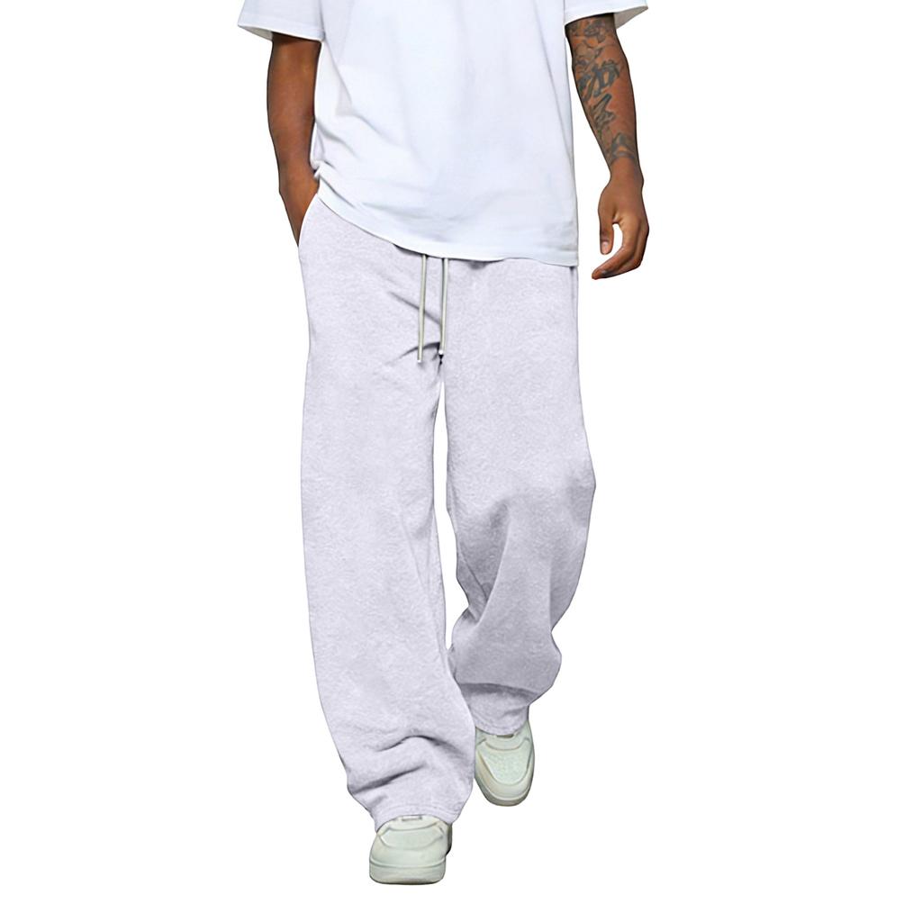 Men's Color Loose Wide Leg Sweatpants Men's Casual Fashion Sweatpants