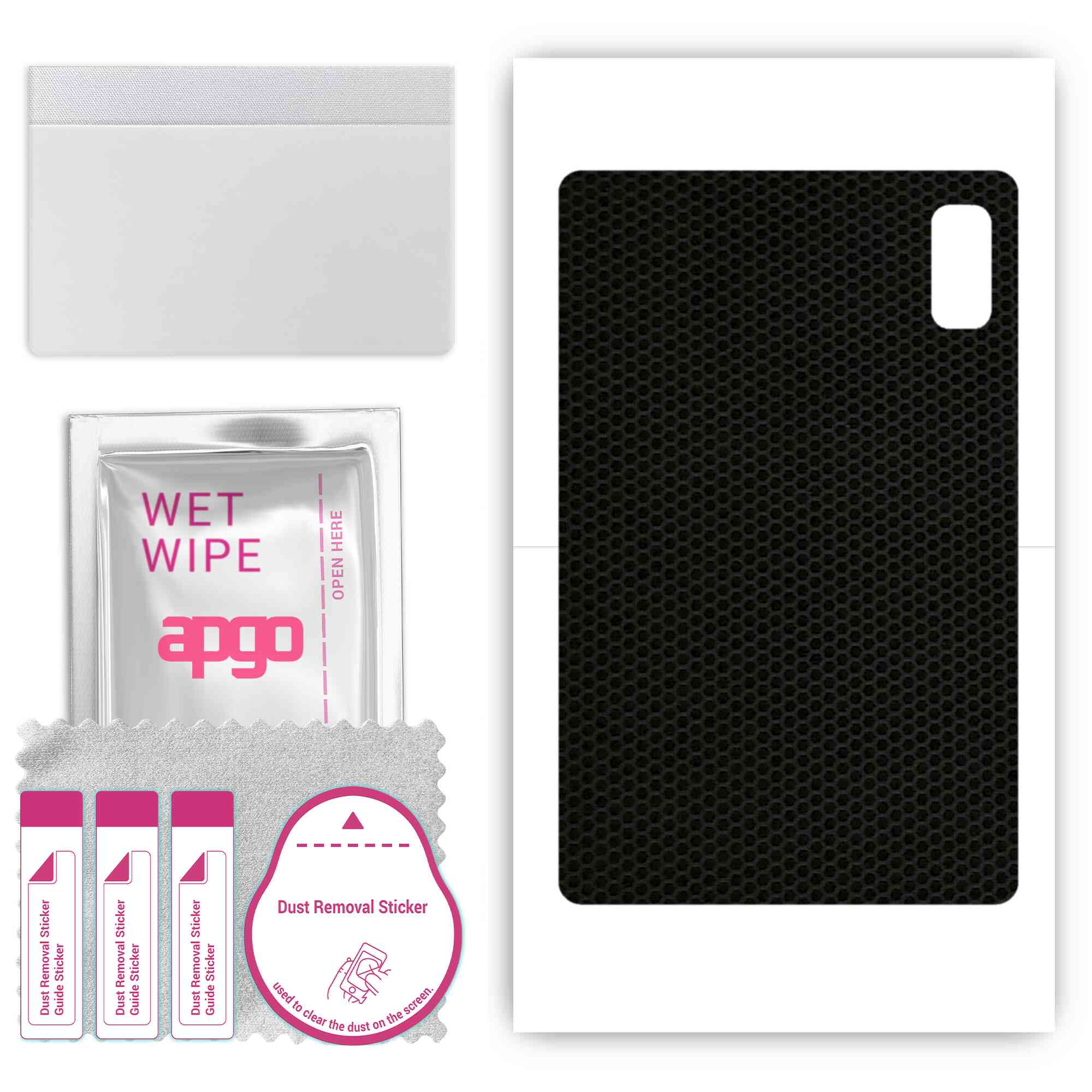 

apgo skin sticker film foil vinyl for the BACK compatible with HTC A103 Plus, scratch-resistant, easy to install - Matrix