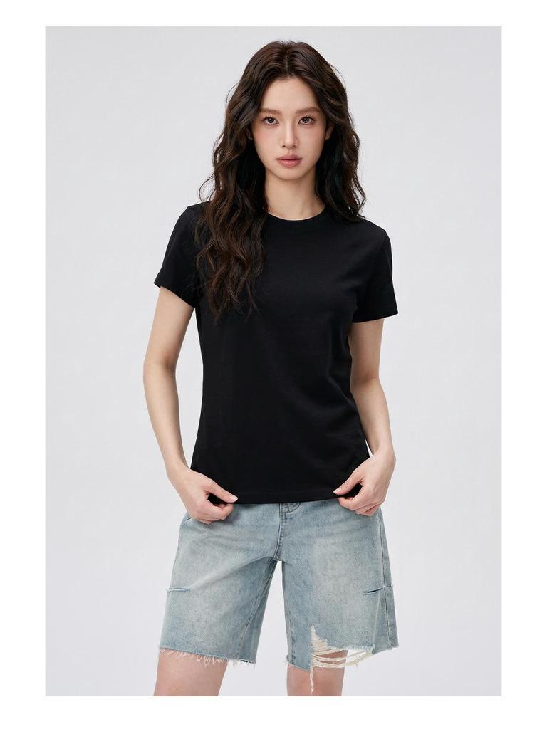 2026 Women's Waterproof, Stain-Resistant Short-Sleeve T-Shirt | Summer Lightweight Plain Round Neck Base Layer