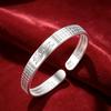 Vintage Open Lotus Bracelet with Six Character Mantra for Women - Douyin Kuaishou Live Jewelry