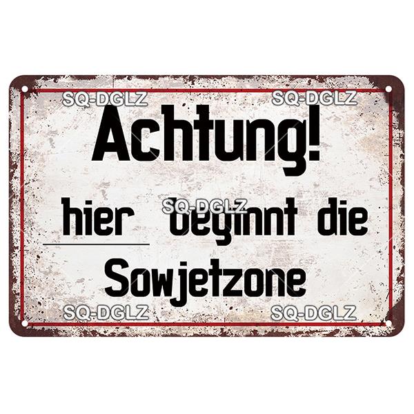 [SQ-DGLZ] Vintage Retro Achtung Berlin Tin Sign Metal Sign Shop Plate Home Bar Wall Sticker Decoration Plaque Poster Decor Gift