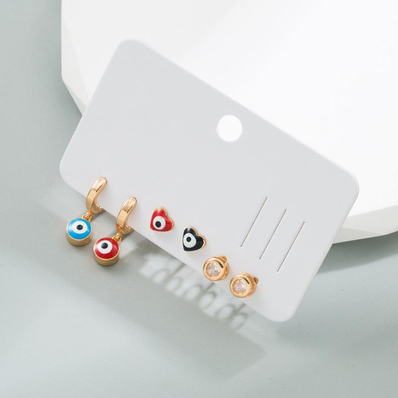 Women's Devil's Eye Love Earrings Set Personalized Premium Earrings Temperament Drop Earrings