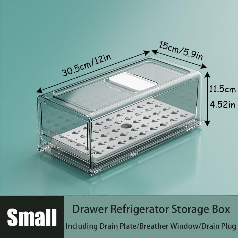 Refrigerator Organizer, Pantry Organization and Storage Bins,Plastic Stackable Storage Bins with Drawers, for Fridge Kitchen