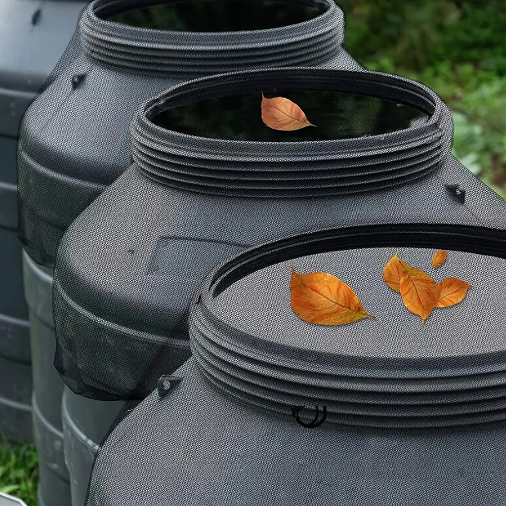 1 Stück Regentonne Netzabdeckung, Wasserauffangbehälter Netz, Regentonne Netzabdeckung Mit Verstellbarem Kordelzug, Filtersieb Fo