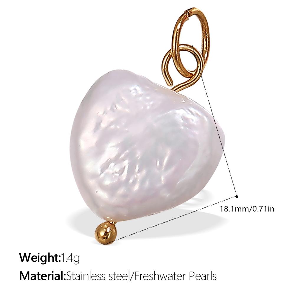  DIY Stainless Steel Gold Color PVD Plated Heart-Shaped Pendant Accessory for Handmade Jewelry Making Wholesale