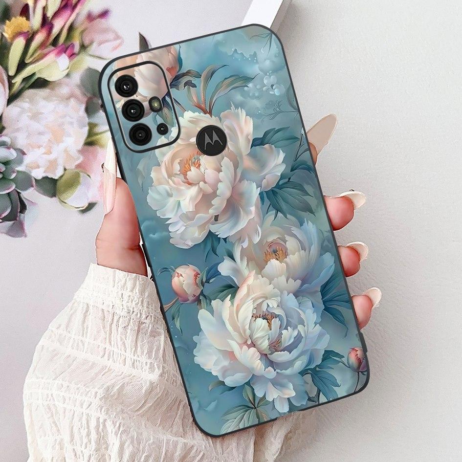 Case For Motorola Moto G30 G20 G10 Phone Cover New Fashion Flower Soft Silicone Matte Bumper on Moto G20 XT2128-1 G 10 G 30 Capa