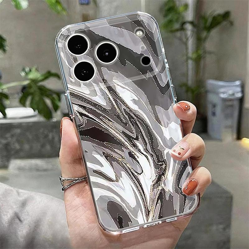 Gilding Marble Pattern Case For iPhone 17 Pro Max Coque iPhone 16 15 14 13 12 Pro Max 11 Clear TPU Silicone Soft Cover