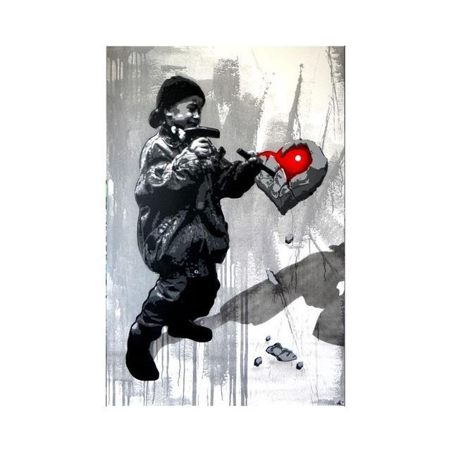 Banksy Graffiti-Kunst auf Leinwand, Gemälde an der Wand, Kunst, Poster und Drucke für Wohnzimmer, Home-Office, Dekoration, rahmenloses Dekor, Geschenke