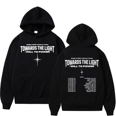 2025 Ateez World Tour Richtung Licht: Wille zur Macht Hoodies Herren Damen Koreanische Mode Hohe Qualität Lässige Sweatshirt Pullover