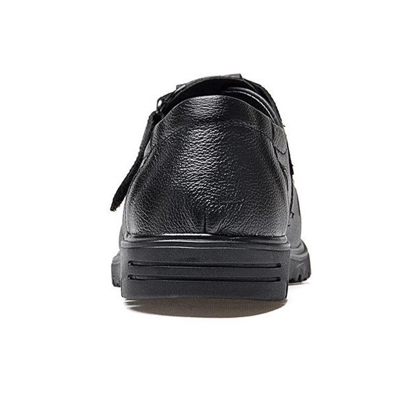 Summer Shoes Men Sandals Cow Leather Casual Shoes Brand Male Sandals Non-slip Black Brown K172