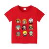 2026 One Piece Japanese Anime Printed Cotton Top Boy Children's Short Sleeve Luffy One Piece Child T-shirt