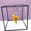 Ice Cream Keychain Cute Bag Cartoon Plush Pendant Cone Car Key Chain Ring Hairball Creative Gift