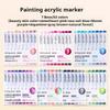 Languo Acrylic Marker Pen Soft Head Art Markers Painting Pen for Rock Painting Mug Glass Ceramic DIY Graffiti Acrylic Paint Pens