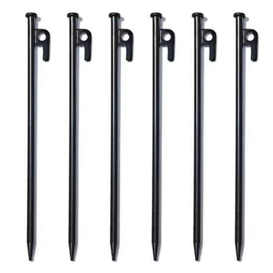 1/4/6Pcs 20/25/30/40CM Steel Tent Stake Heavy Duty Outdoor Hiking Camping Tent Tarp Canopy Windproof Ground Spike Nail Metal Tent Peg