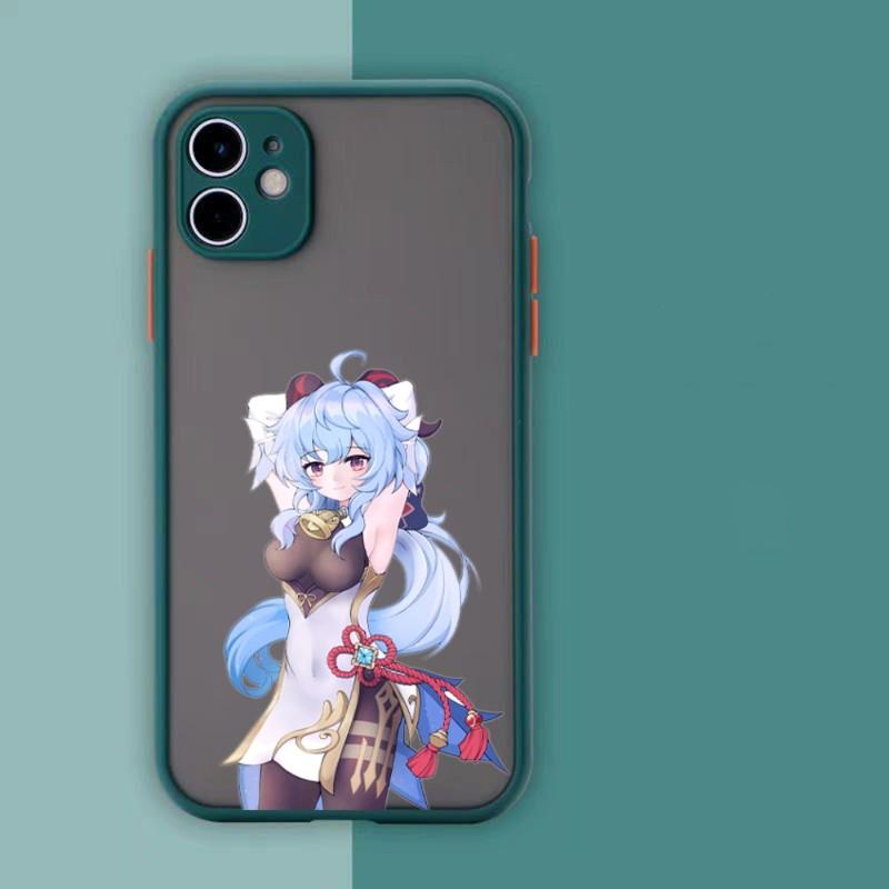 Genshin Impact Ganyu Telefondeksel For IPhone 13 12 11 Mini Pro Max XS X Max XR 8 7 Plus SE 2022 Hudfarget Telefondesksel