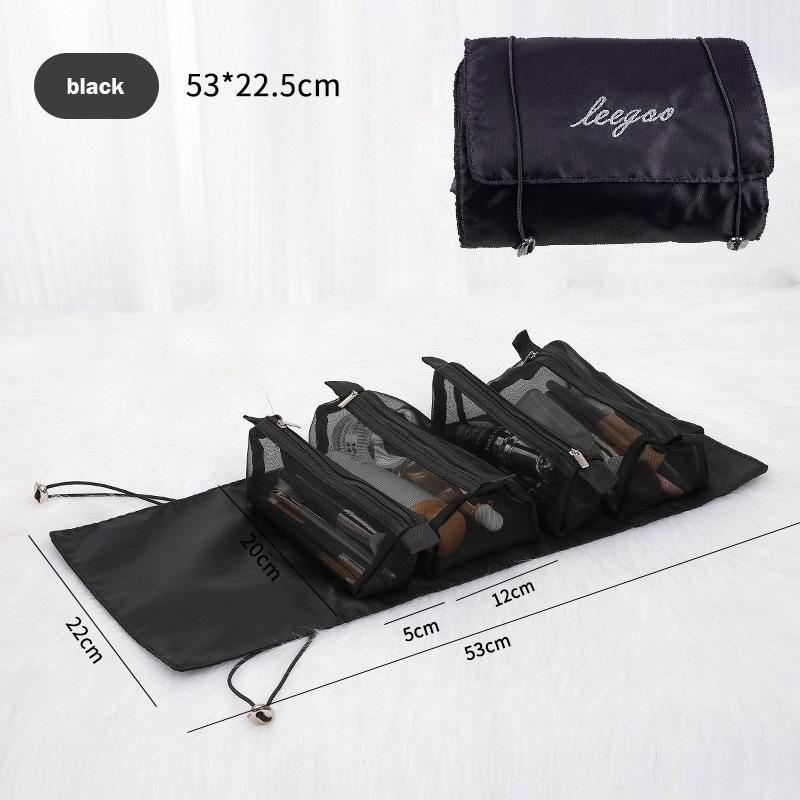 4 in 1 Makeup Bags Detachable Cosmetic Bag Portable Large Capacity  Portable Folding Travel Cosmetics Storage Toiletry Bag
