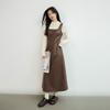 Laengsseon Ls_Casual Sleeveless Leather Dress