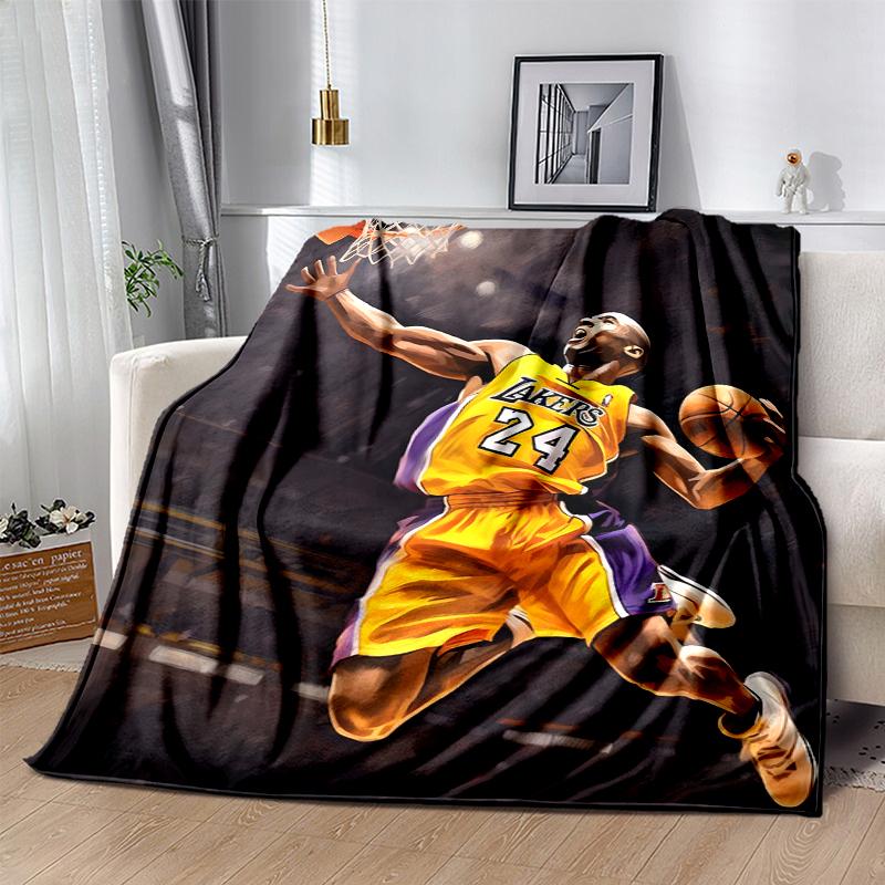 Great Basketball Player Flannel Blanket Soft All-Season Throw, Design for Camping, Car Travel, Hiking Sofa, Bed, Office Perfect Gift for Parties